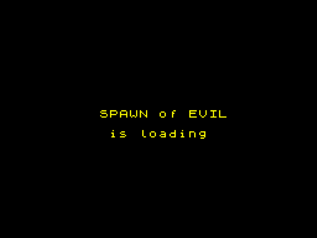 Spawn of Evil title screen for ZX Spectrum